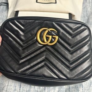Gucci Marmont Small Black in color.